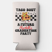 Retro Taco Bout A Abschluss Fiesta Abschluss Selters Dosenkühler (Rückseite)