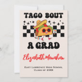 Retro Taco Bout A Grad Funny Foto Abschluss Ankündigung (Vorderseite)