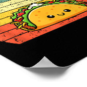 Retro Taco Lover Shirt Funny Retro Taco Humor  Poster (Ecke)