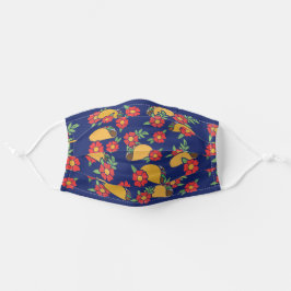 Retro Tacos Floral Taco Dienstag Mund-Nasen-Maske Aus Stoff