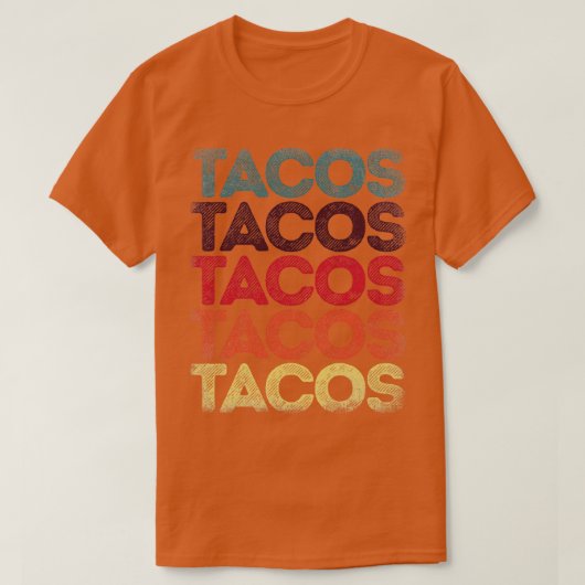 Retro Tacos Vintag Taco Dienstag mexikanisch T-Shirt (Design vorne)