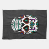 Retro Tag des toten Zuckerschädels Handtuch (Horizontal)