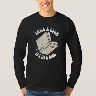 Retro Take A Look It's In A Book Reading T-Shirt