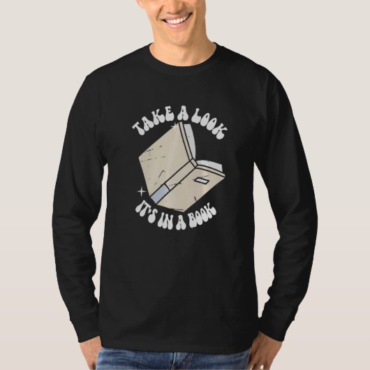 Retro Take A Look It's In A Book Reading T-Shirt (Vorderseite)