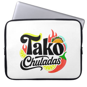 Retro "Tako Chuladas" Mexikanisches Essen Taco Lap Laptopschutzhülle