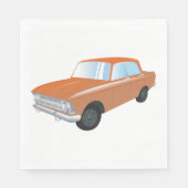 Retro Tan Car Serviette (Vorderseite)