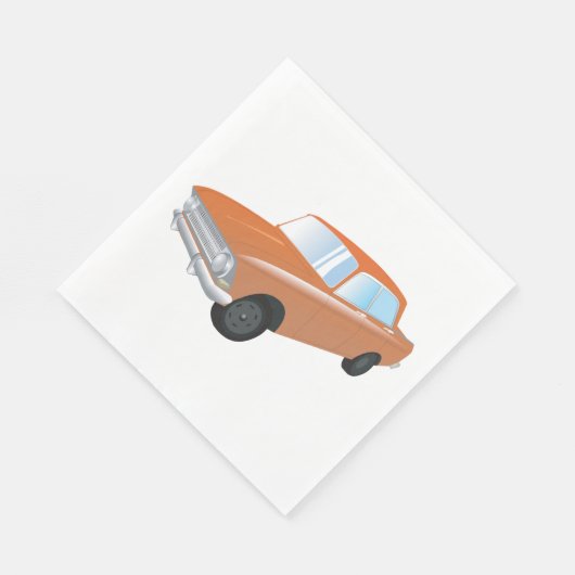 Retro Tan Car Serviette (Ecke)