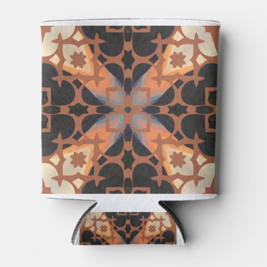 Retro-Tan-Muster Dosenkühler (Vorderseite)