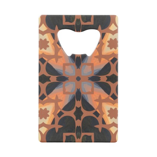 Retro-Tan-Muster Geldbeutel Flaschenöffner (Vorderseite)