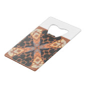 Retro-Tan-Muster Geldbeutel Flaschenöffner (Rückseite Schrägansicht)