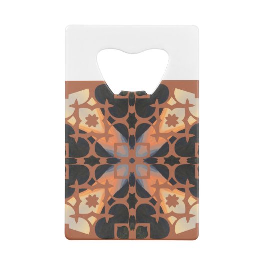 Retro-Tan-Muster Geldbeutel Flaschenöffner (Rückseite)