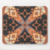 Retro-Tan-Muster Mousepad (Vorne)