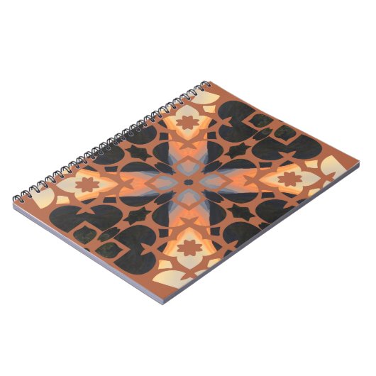 Retro-Tan-Muster Notizblock (Linke Seite)