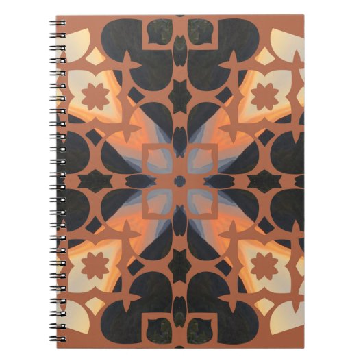 Retro-Tan-Muster Notizblock (Vorderseite)