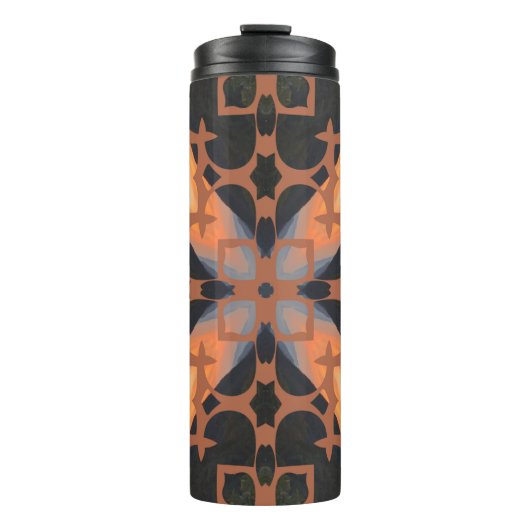 Retro-Tan-Muster Thermosbecher (Vorderseite)