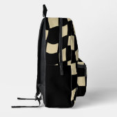 Retro Tan Wavy Karo Bedruckter Rucksack (Links)