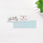 Retro Tandem Bicycle Blue & White Striping Wedding (Schreibtisch)