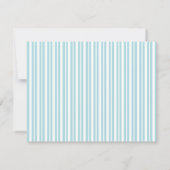 Retro Tandem Bicycle Blue & White Striping Wedding (Rückseite)