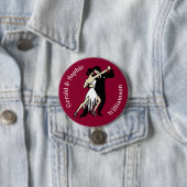 Retro-Tango-Tänzer auf Marone Button (Beispiel)