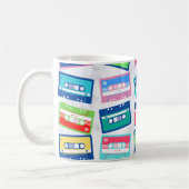 Retro-Tank für Vintages Tonbandmuster Kaffeetasse (Links)