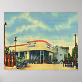 Retro-Tankstelle Poster (Vorne)