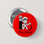Retro-Tankstellenmitarbeiter Button (Vorne & Hinten)