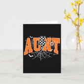 Retro Tante Lightning Bolt Halloween Spider Web Fa Karte (Gelbe Blume)