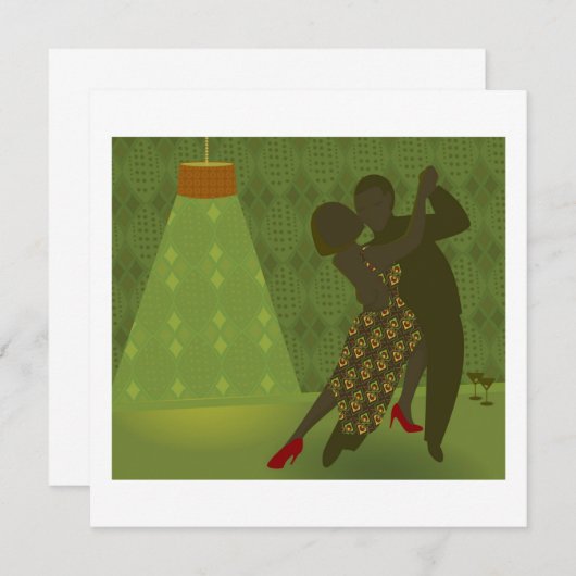 Retro-Tanz-Einladung Einladung (Vorne/Hinten)