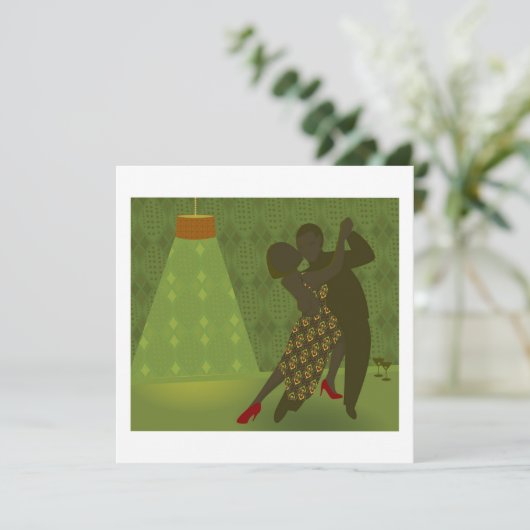 Retro-Tanz-Einladung Einladung (Stehend Vorderseite)