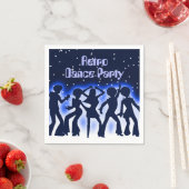Retro-Tanzparty Blau Serviette (Beispiel)