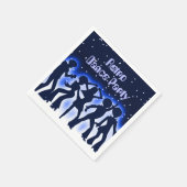 Retro-Tanzparty Blau Serviette (Ecke)
