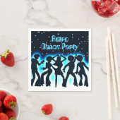 Retro-Tanzparty Türkis Serviette (Beispiel)