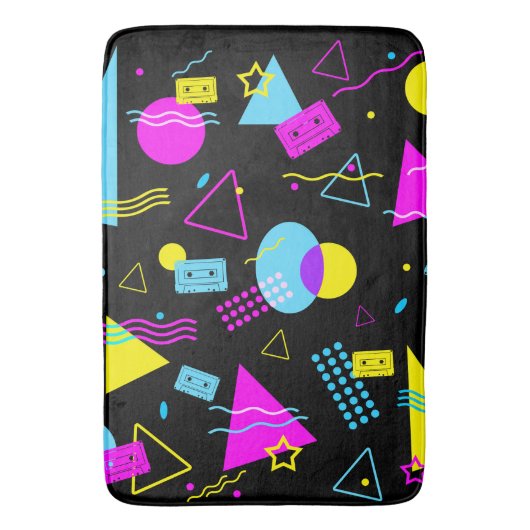 RETRO TAPE FARBIGE FORMEN BADEMATTE (Vorderseite Vertikal)