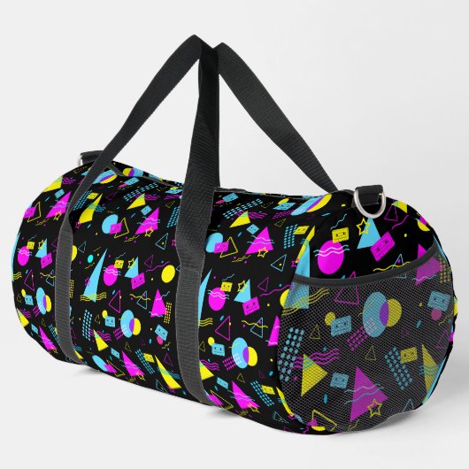 RETRO TAPE FARBIGE FORMEN DUFFLE BAG (Rechte Ecke)