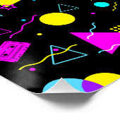 RETRO TAPE FARBIGE FORMEN POSTER (Ecke)