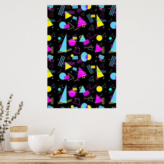 RETRO TAPE FARBIGE FORMEN POSTER (Küche)