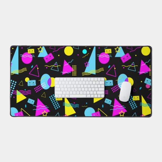 RETRO TAPE FARBIGE FORMEN SCHREIBTISCHUNTERLAGE (Tastatur & Maus)