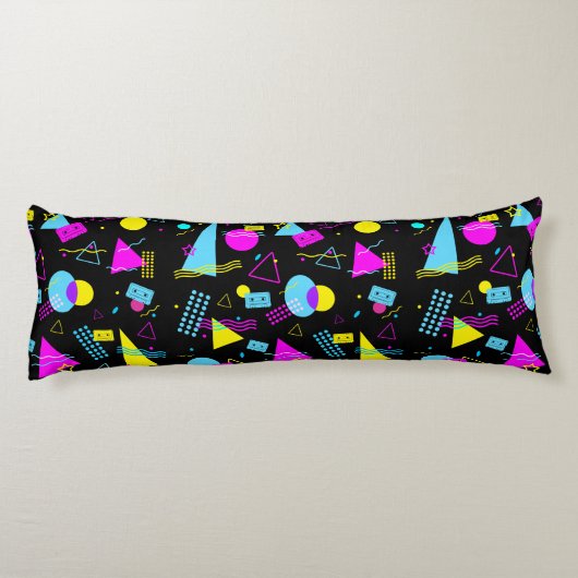 RETRO TAPE FARBIGE FORMEN SEITENSCHLÄFERKISSEN (Rückseite)