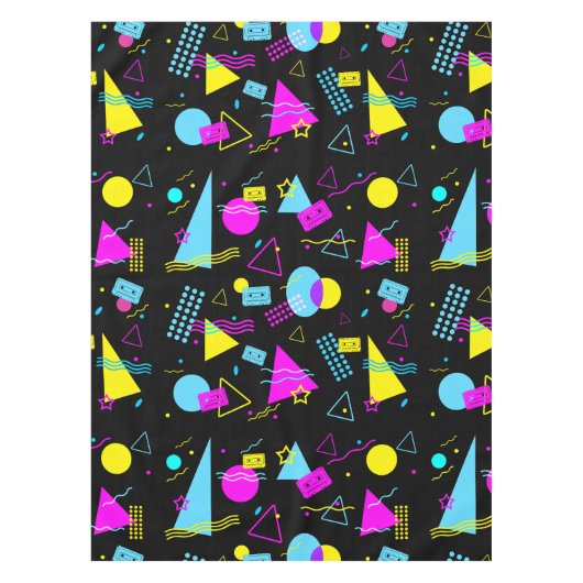 RETRO TAPE FARBIGE FORMEN TISCHDECKE (Vorderseite)