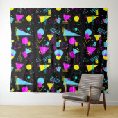 RETRO TAPE FARBIGE FORMEN WANDTEPPICH (Beispiel (Horizontal))