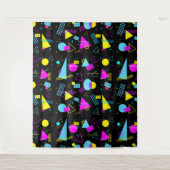 RETRO TAPE FARBIGE FORMEN WANDTEPPICH (Vorderseite)