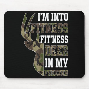 Retro-Tarnmuster-Hirschjagd Lustige Wildtierjäger  Mousepad