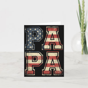 Retro-Tarnmuster Vater Amerikanische Flagge Papa V Karte