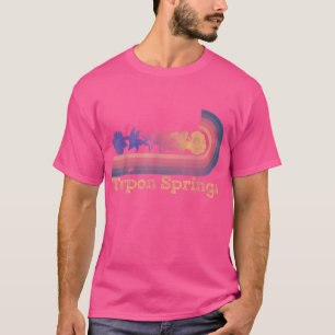 Retro Tarpon Springs Tropische Blume 80er Style Su T-Shirt
