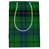 Retro Tartan Davidson Green Kariert Mittlere Geschenktüte (Vorderseite)