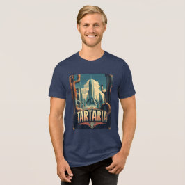 Retro Tartaria Sci-Fi Verschwörung Tri-Blend Shirt
