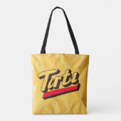 Retro "Tartu" Tote Bag - Bold Pop Ästhetik Tasche (Rückseite)