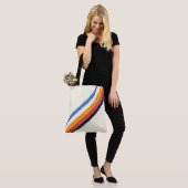 Retro-Tasche mit fünf Streifen Tasche (Am Model)