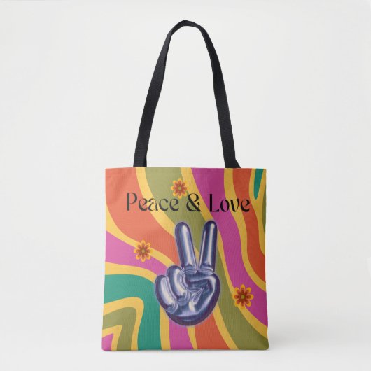 Retro Tasche Peace & Liebe Bag (Vorderseite)