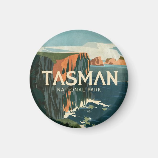 Retro Tasman Nationalpark Magnet (Vorne)